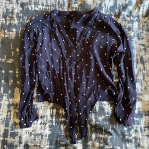 Rails M Blue Button Down Blouse - Gently Used - Good Condition